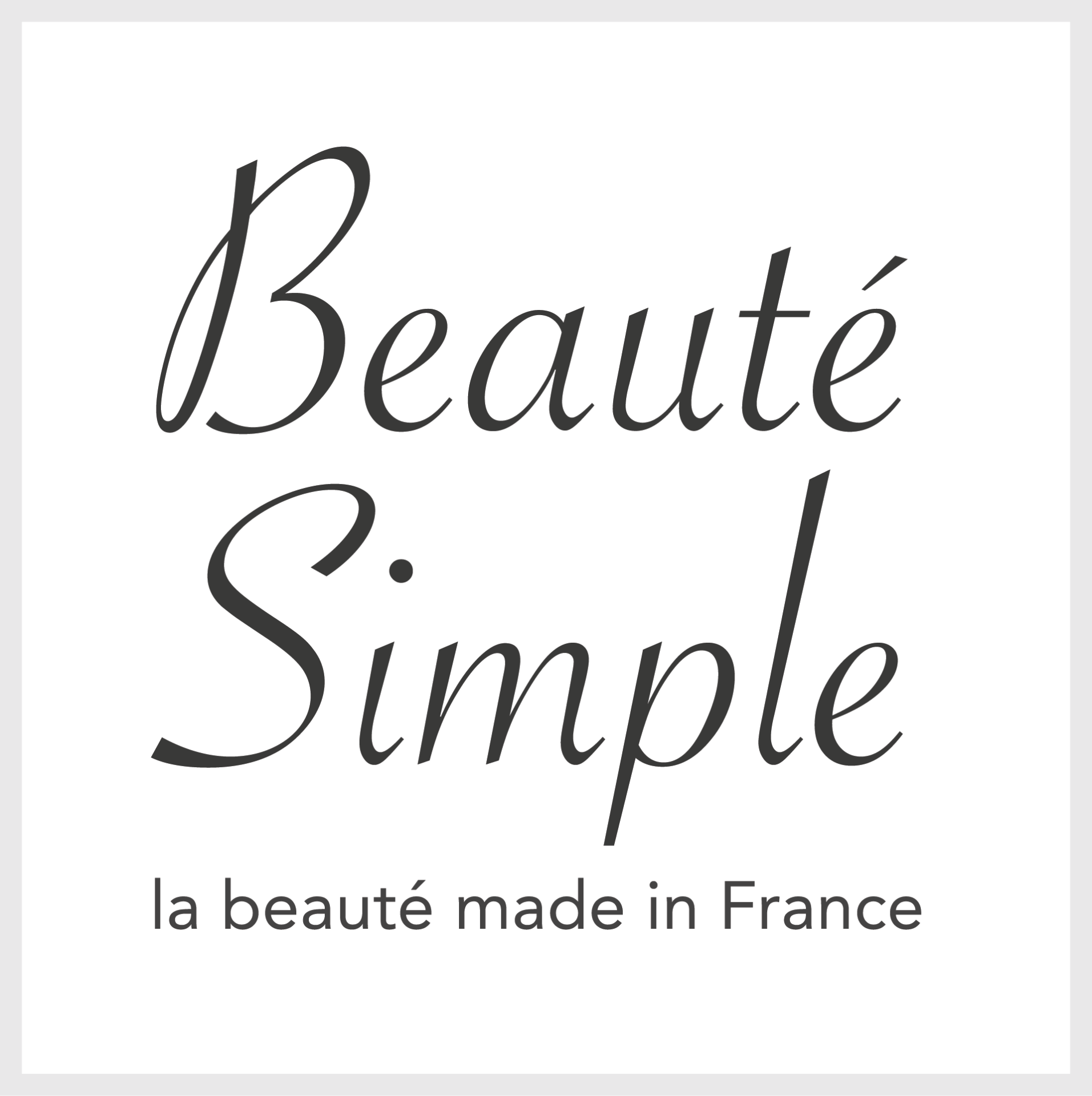 Logo beaute simple carre gris